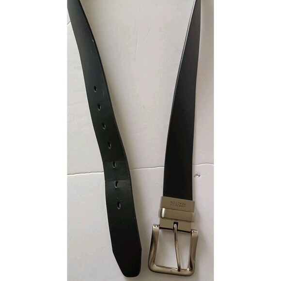 Kenneth Cole Reaction Reversable Leather Belt Size 40 Black / Brown  Dress Work - Picture 2 of 9